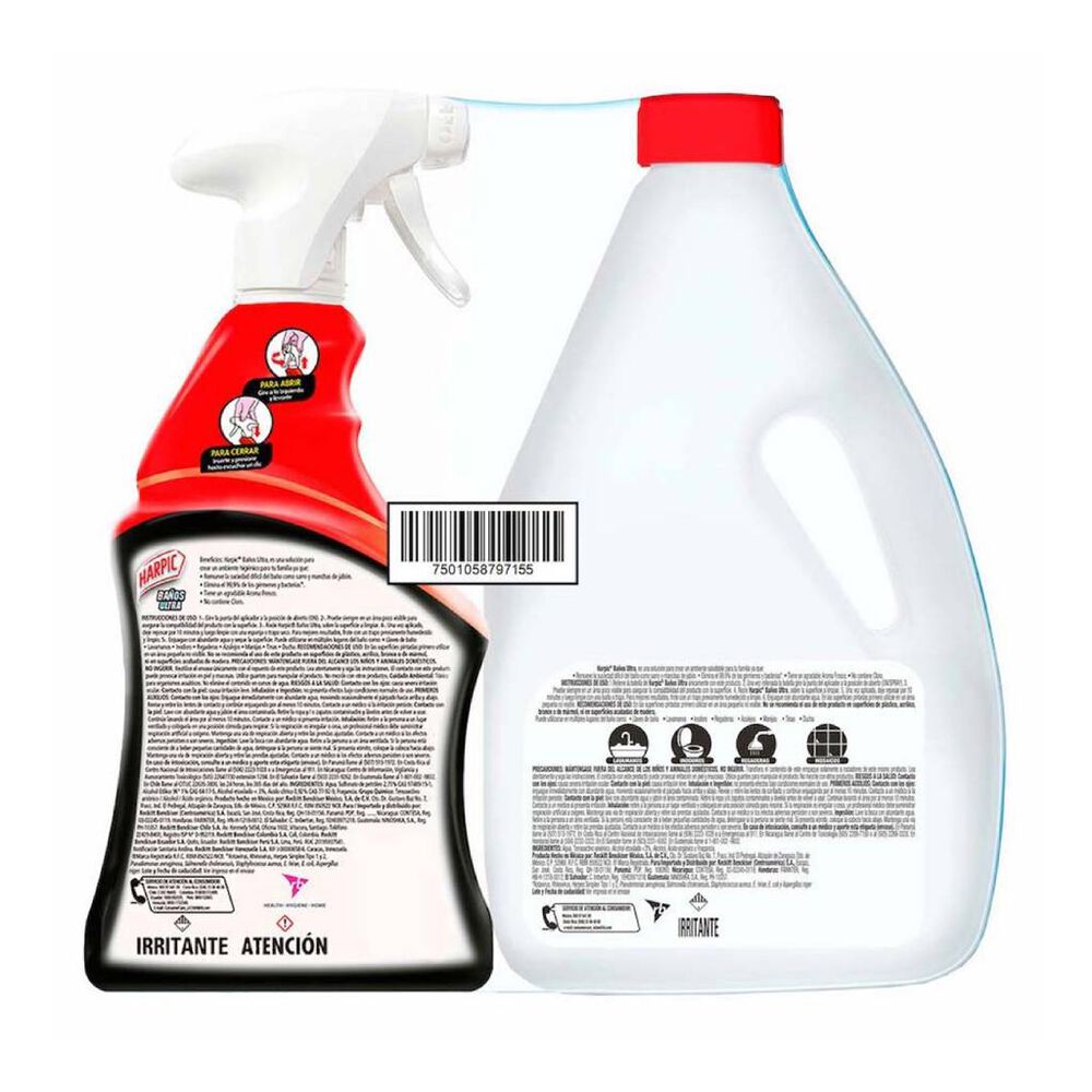Limpiador de Ba&ntilde;os Ultra Harpic 3.7L + Trigger 650ml image number 4