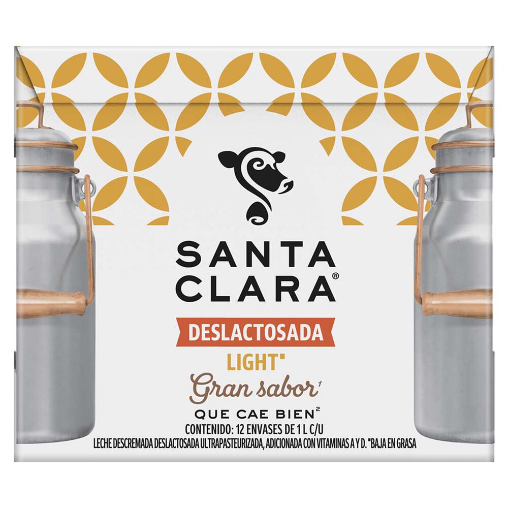 Leche UHT Santa Clara Deslactosada Light 1 L image number 2