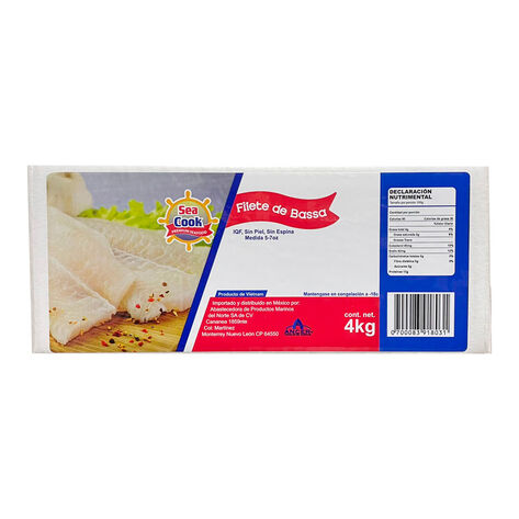 Filete Bassa Caja 4 Kg Seacook Pza