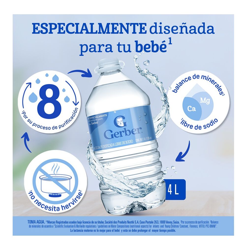 Agua Natural Gerber Botella 4L image number 3