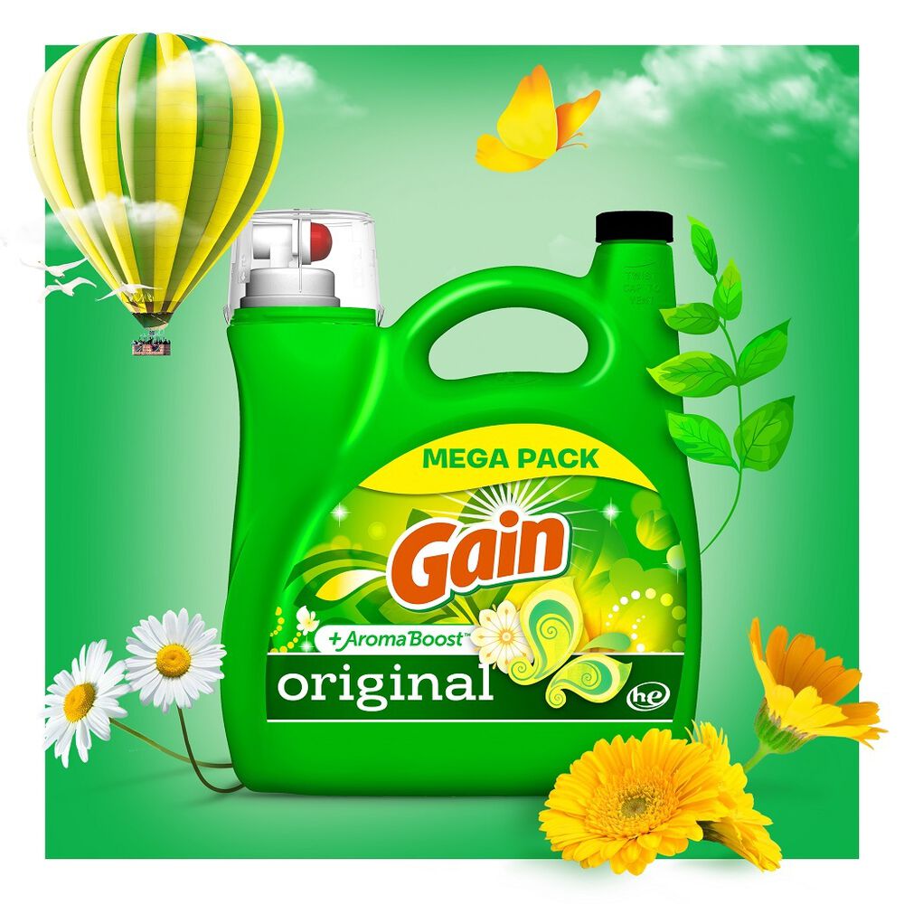 Detergente L&iacute;quido gain Original 4.55 L image number 1