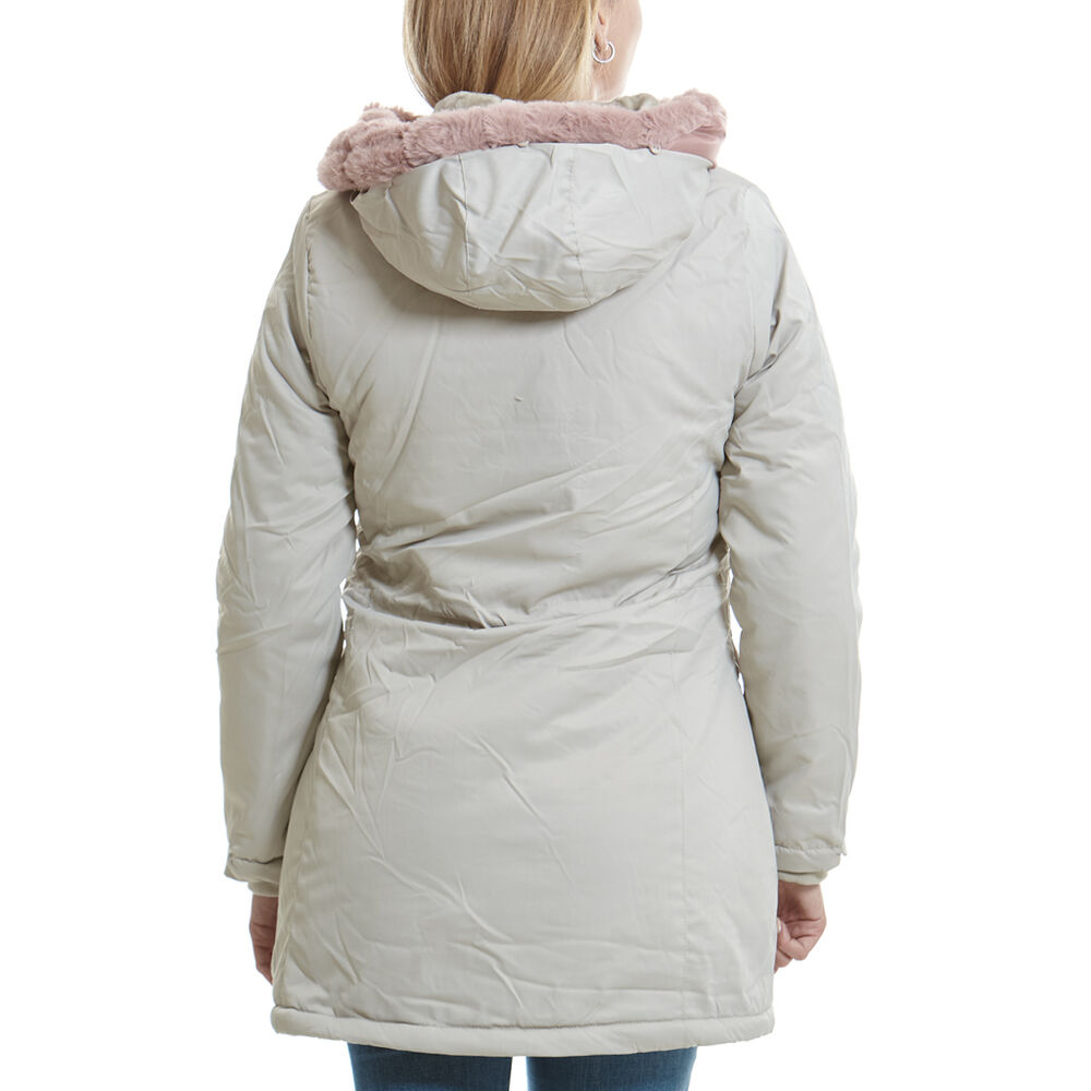 Chamarra Con Gorro Beige Talla G Ann Miller image number 1