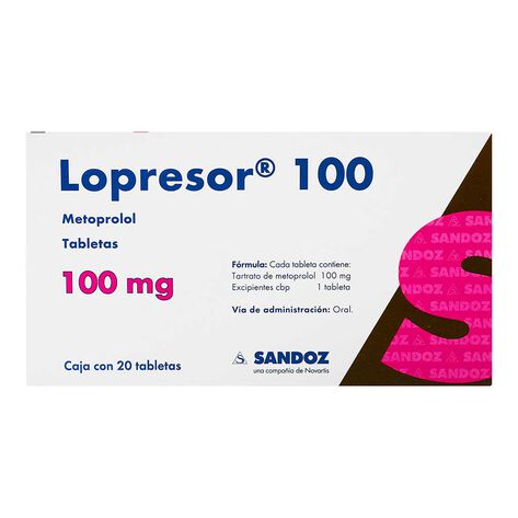 Lopresor 100mg Grag 20
