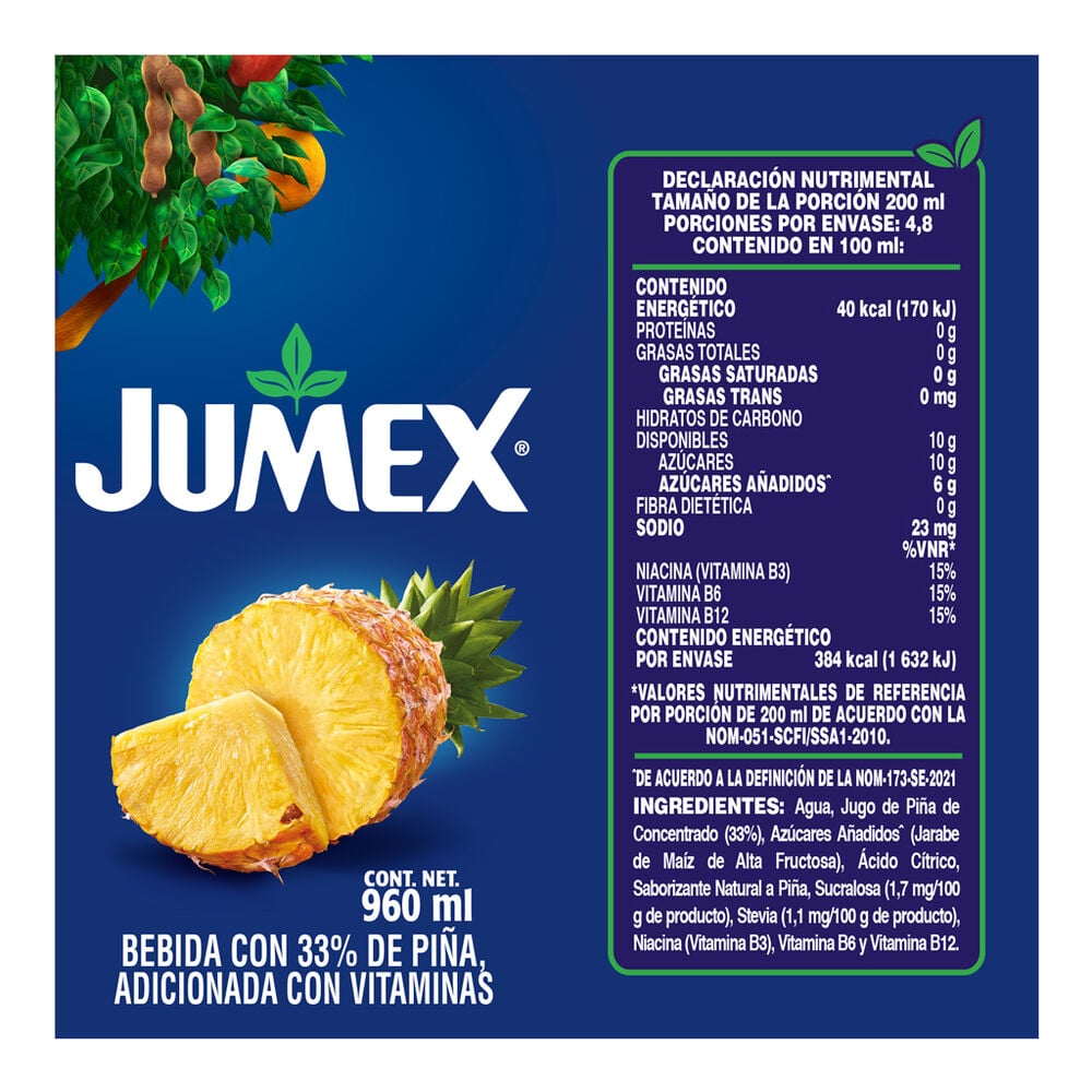 Bebida de Piña Jumex 6/960 ml image number 2