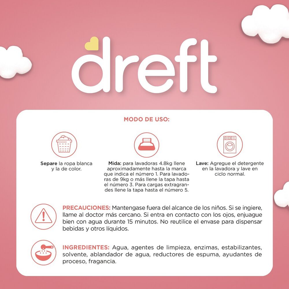 Detergente L&iacute;quido Dreft Newborn 4.87 L image number 1