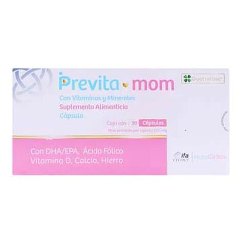 Previta Mom Suplemento Alimenticio Oral 30 Cap