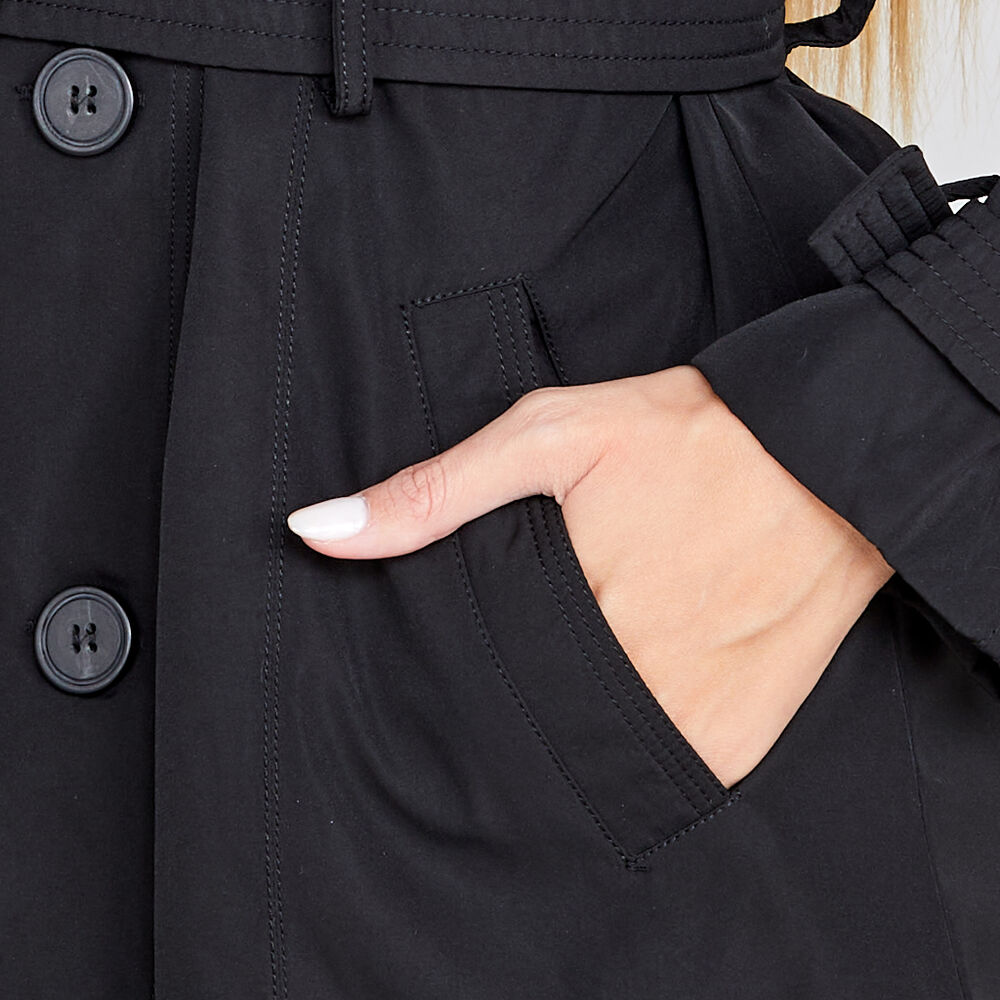 Gabardina con botones Negro talla CH Ann Miller image number 2