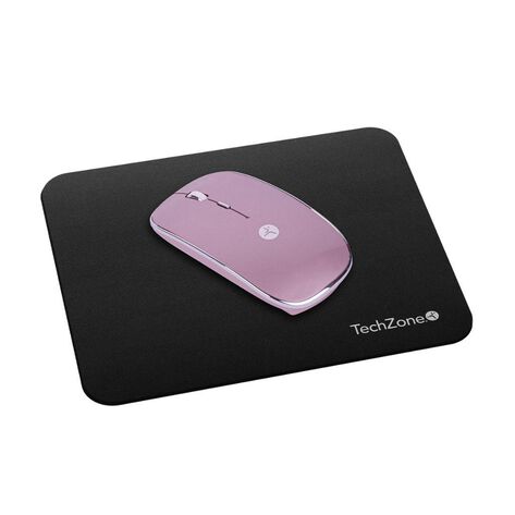 Mouse Inal&aacute;mbrico Rosa con Mouse Pad Techzone