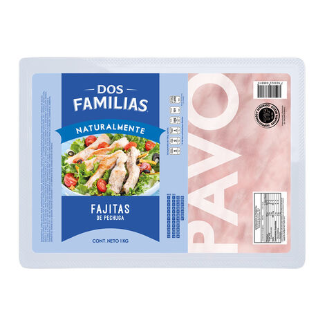 Fajitas De Pechuga De Pavo Dos Familias 2/500 gr