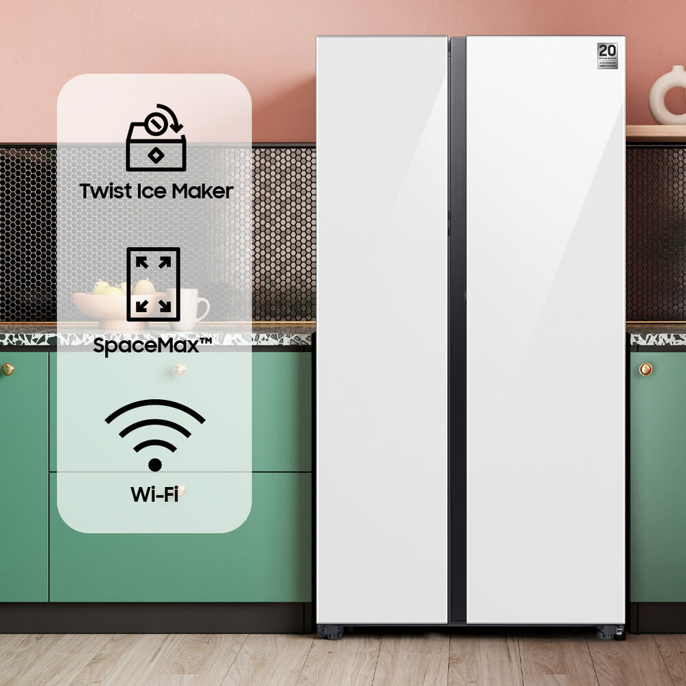 Refrigerador Side By Side Bespoke Samsung de 28 pies Blanco image number 1