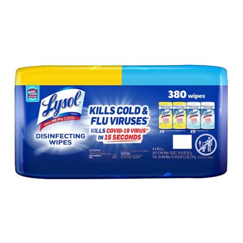 Toallitas Desinfectantes Lysol 4/95 pz