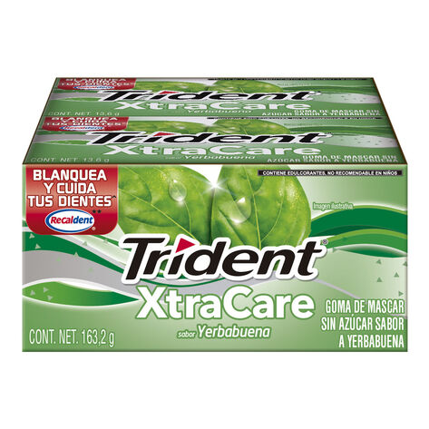 Chicles Trident Xtra Care Yerbabuena 12/ 13.6 g