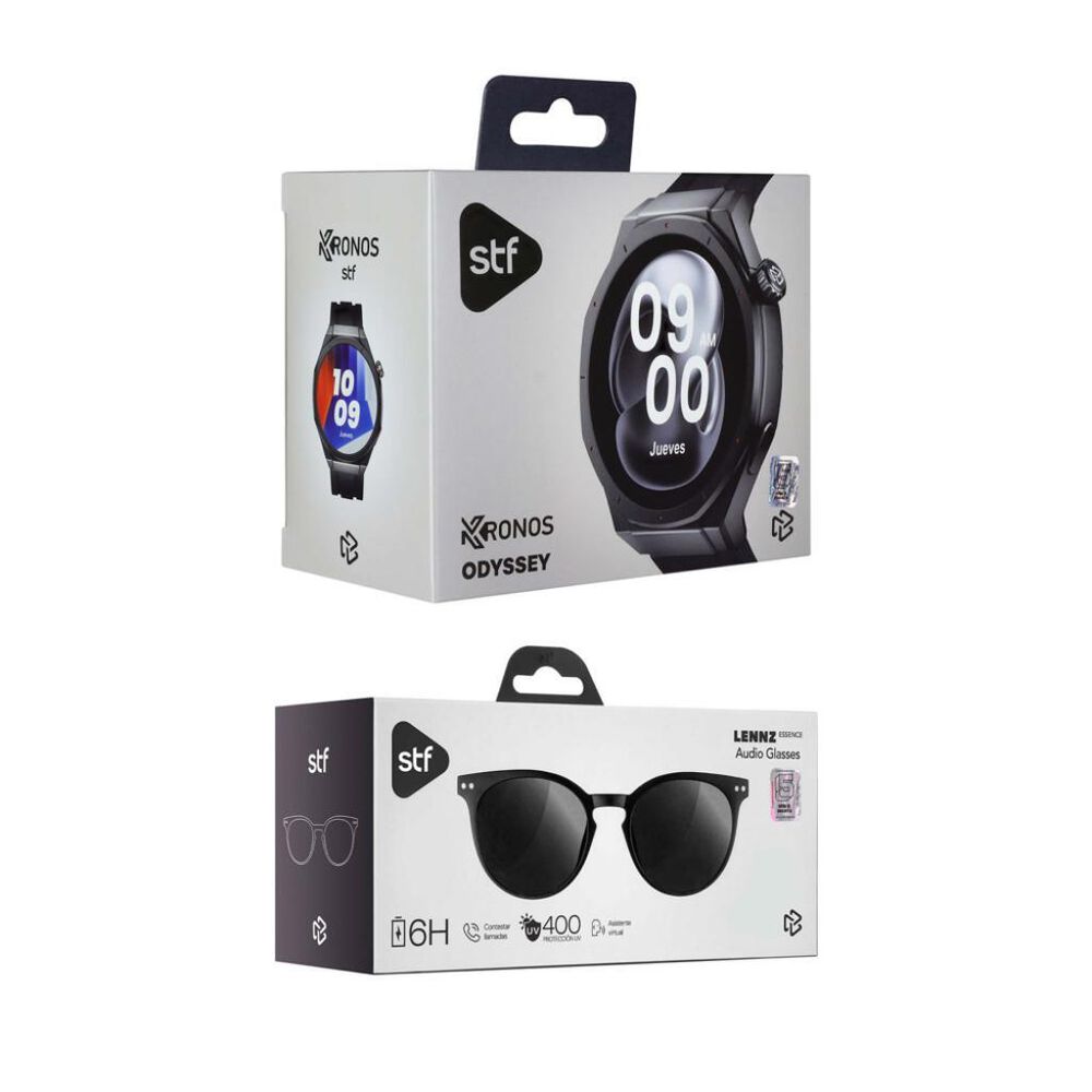 Combo Audio Glasess Lennz Essence + Reloj Inteligente Kronos Odyssey STF Negro image number 5