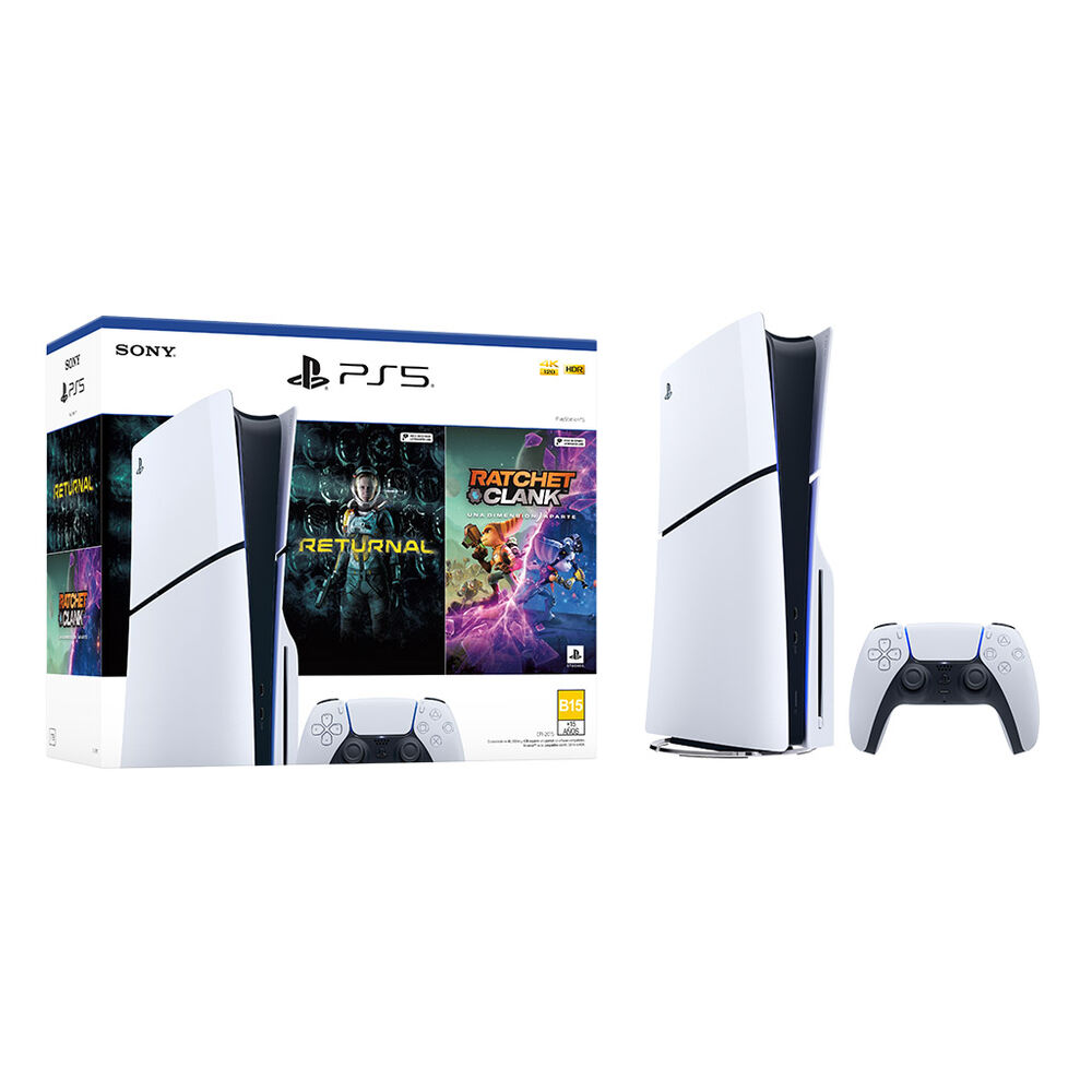 Consola PlayStation 5 Est&aacute;ndar Bundle Ratchet & Clank: Rift Apart, Returnal blanco image number 3