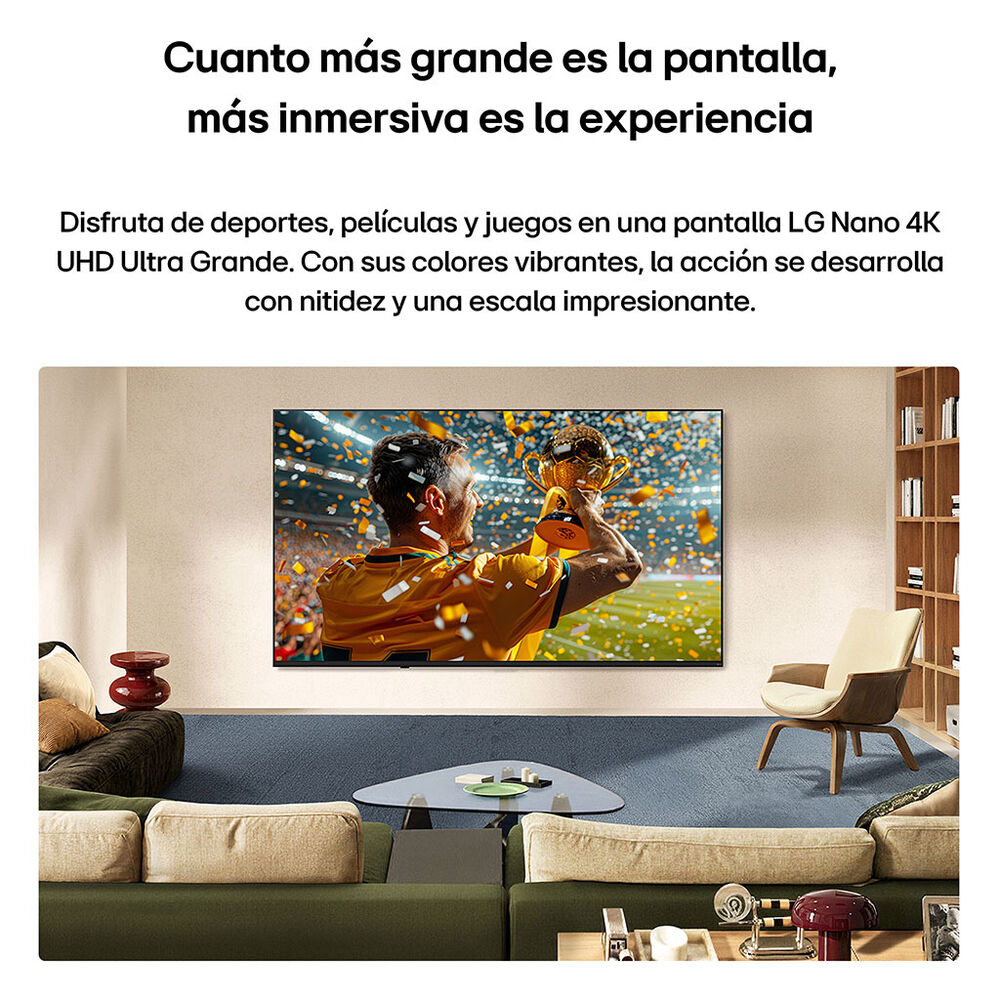 Pantalla 75" LG NANO 4K UHD AI NU850 image number 6