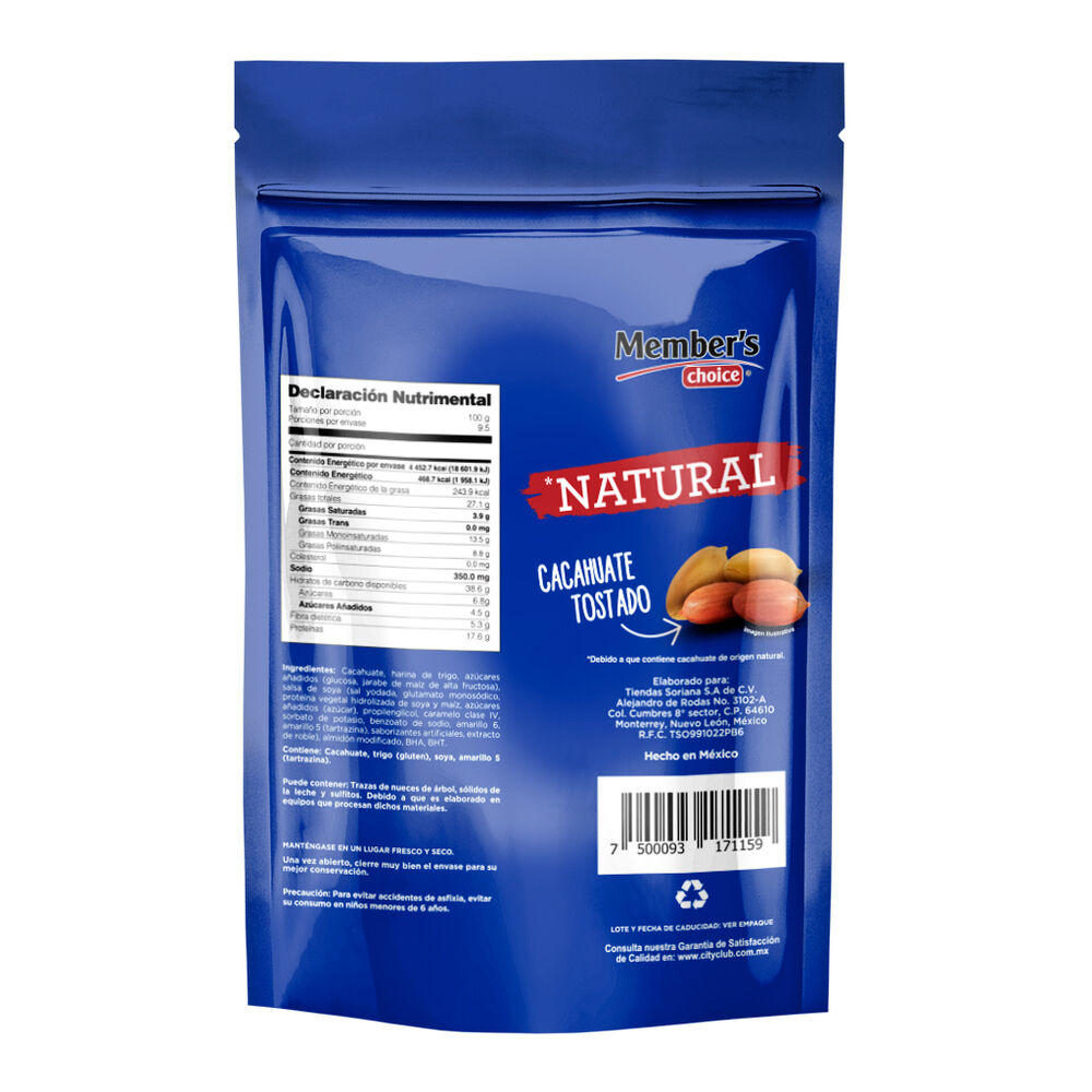 Cacahuate Japon&eacute;s Member's Choice 950 g image number 1