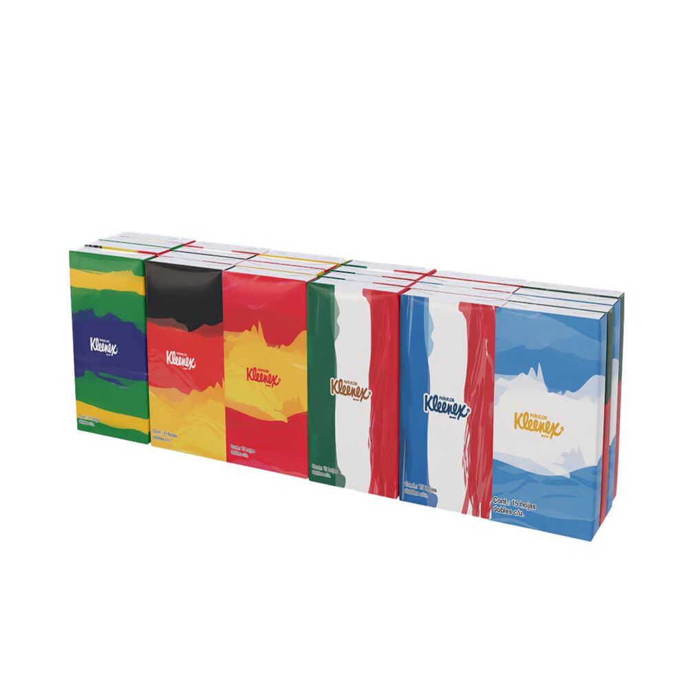 Pa&ntilde;uelos Faciales Sella Pack Kleenex 24 piezas / 15 hojas image number 2