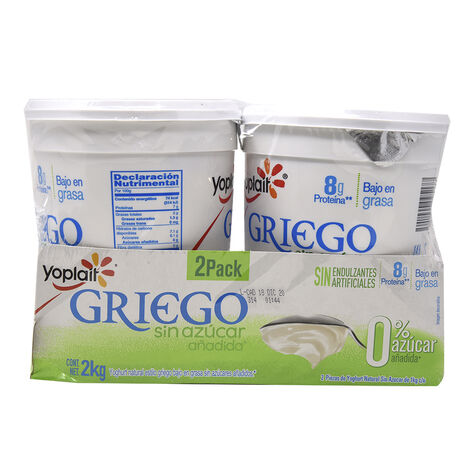 Yogurt griego Natural Yoplait Sin Azucar 2/1 Kg