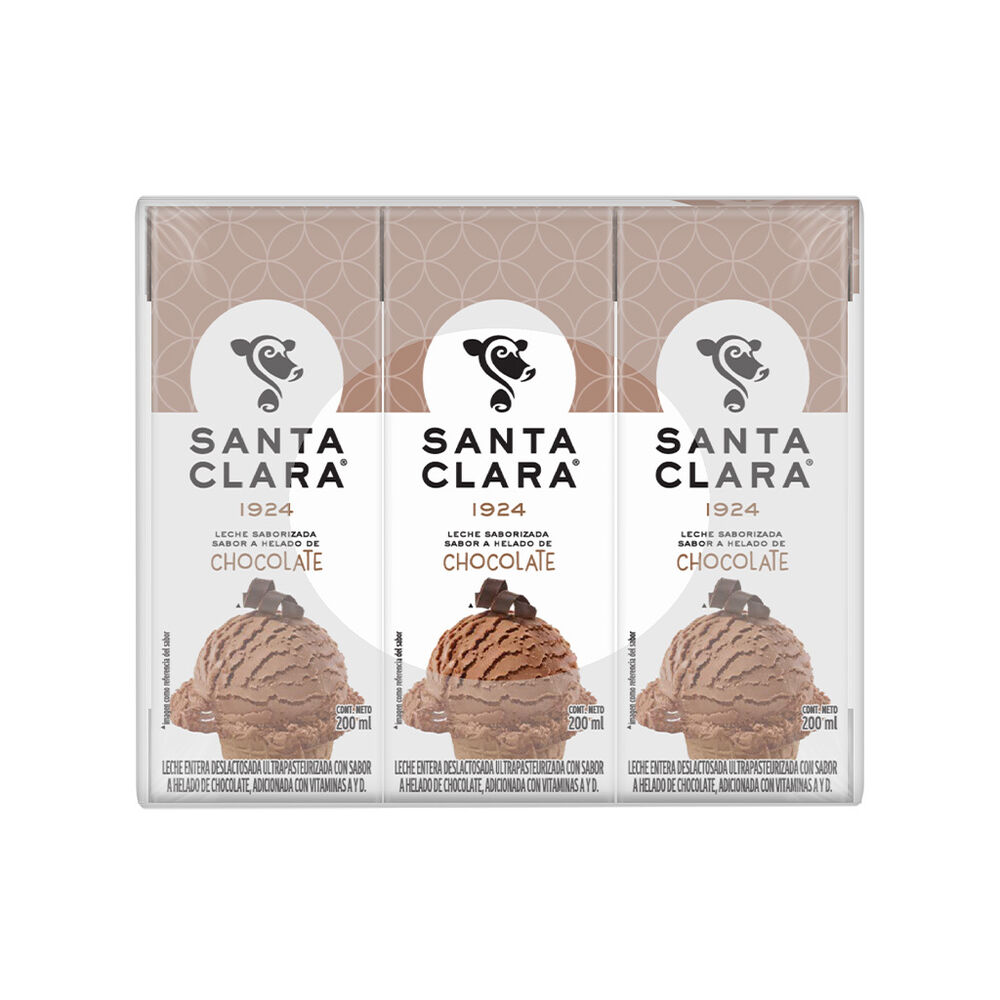 LECHE ULTRA SANTA CLARA CHOCO HELA 200ML image number 2