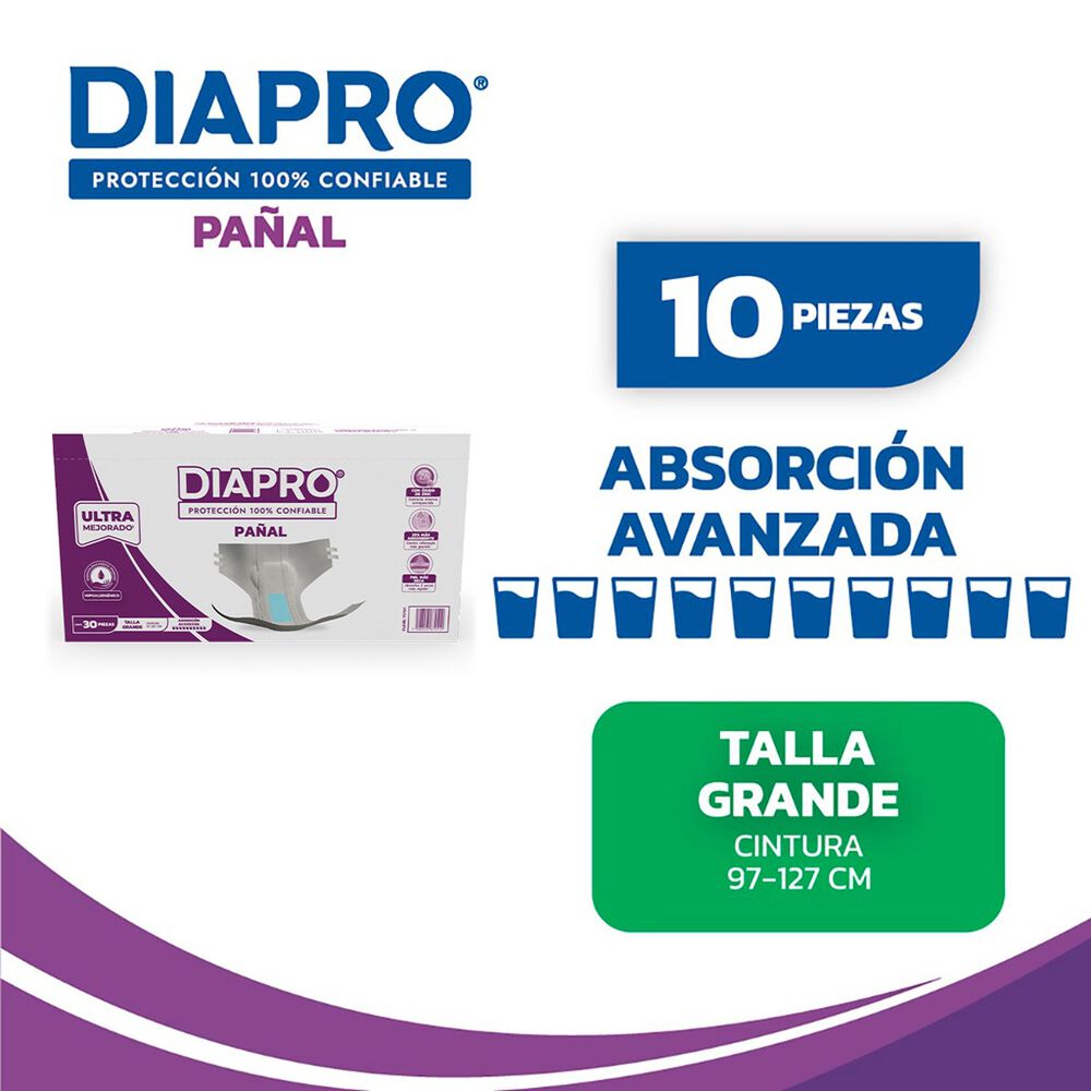 Pa&ntilde;al Talla Grande Diapro C/30 Pzas image number 5