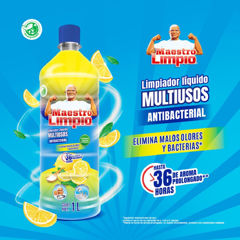 Limpiador L&iacute;quido Multiusos Lim&oacute;n Maestro Limpio 8/1 L image number 1