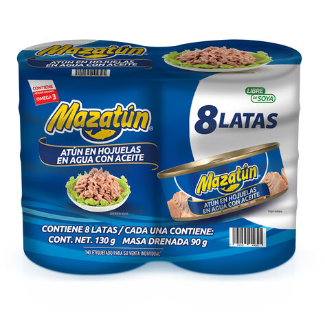 At&uacute;n en Aceite Mazat&uacute;n 8/130 g