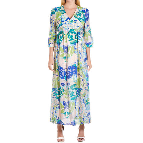Vestido Manga 3/4 Azul talla EG Azul Ann Miller