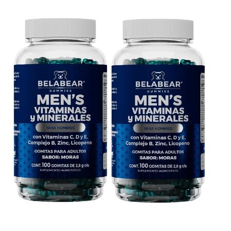 Gomitas Belabear Men vitaminas y minerales 2 pack