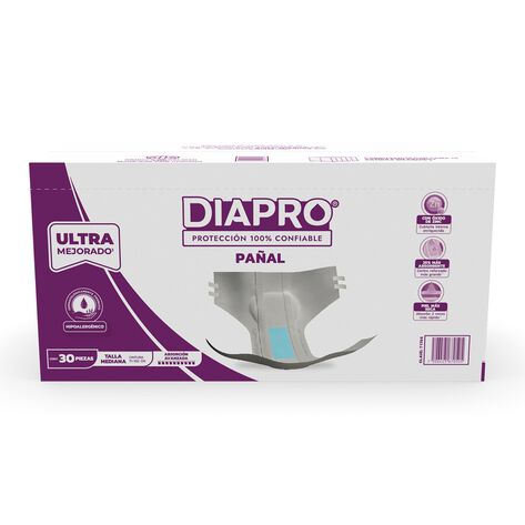 Pa&ntilde;al Talla Mediana Diapro C/30 Pzas