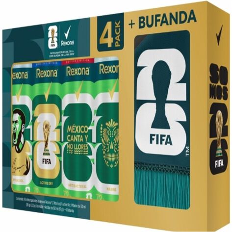Antitranspirante en Aerosol Rexona + Bufanda FIFA 4 / 150 ml