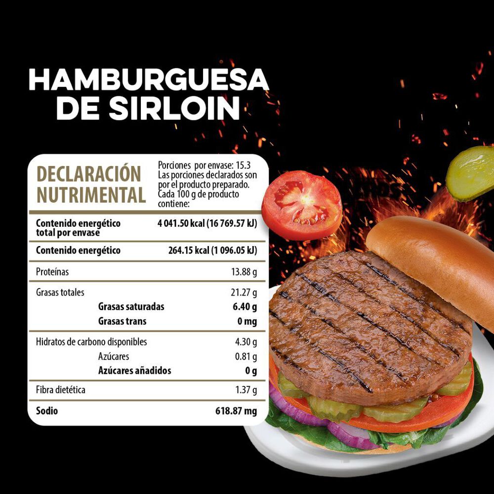 Hamburguesa de Sirloin Bachoco 2.4 Kg image number 2