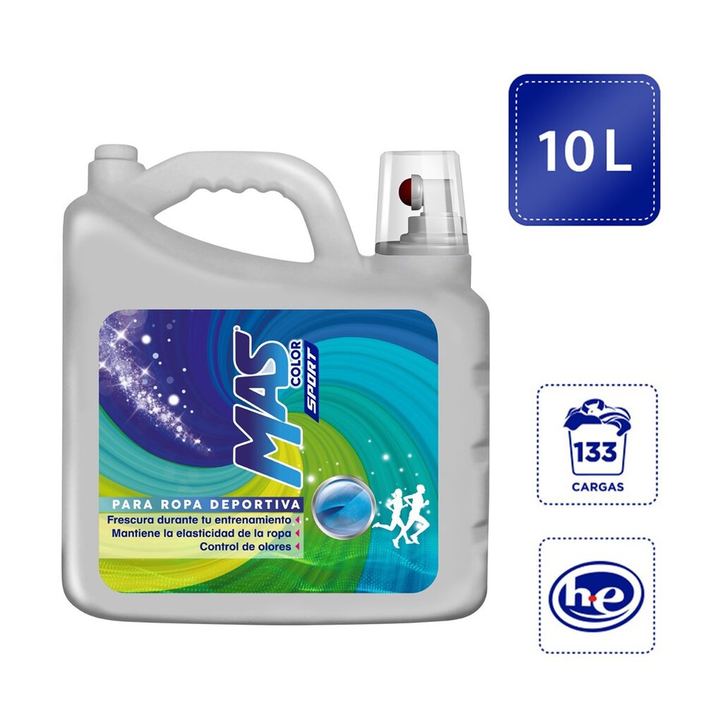 Detergente L&iacute;quido Color Sport MAS 10L image number 1