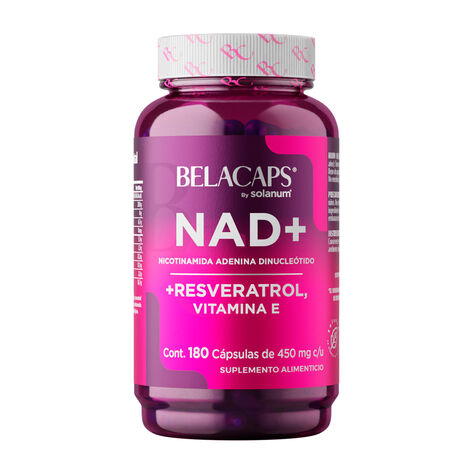 NAD + Resveratrol y Vitamina E 180 C&aacute;psulas Belacaps