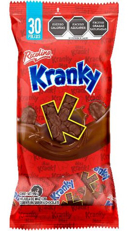 Hojuelas de Ma&iacute;z con Cobertura Sabor a Chocolate Kranky 30 pzas