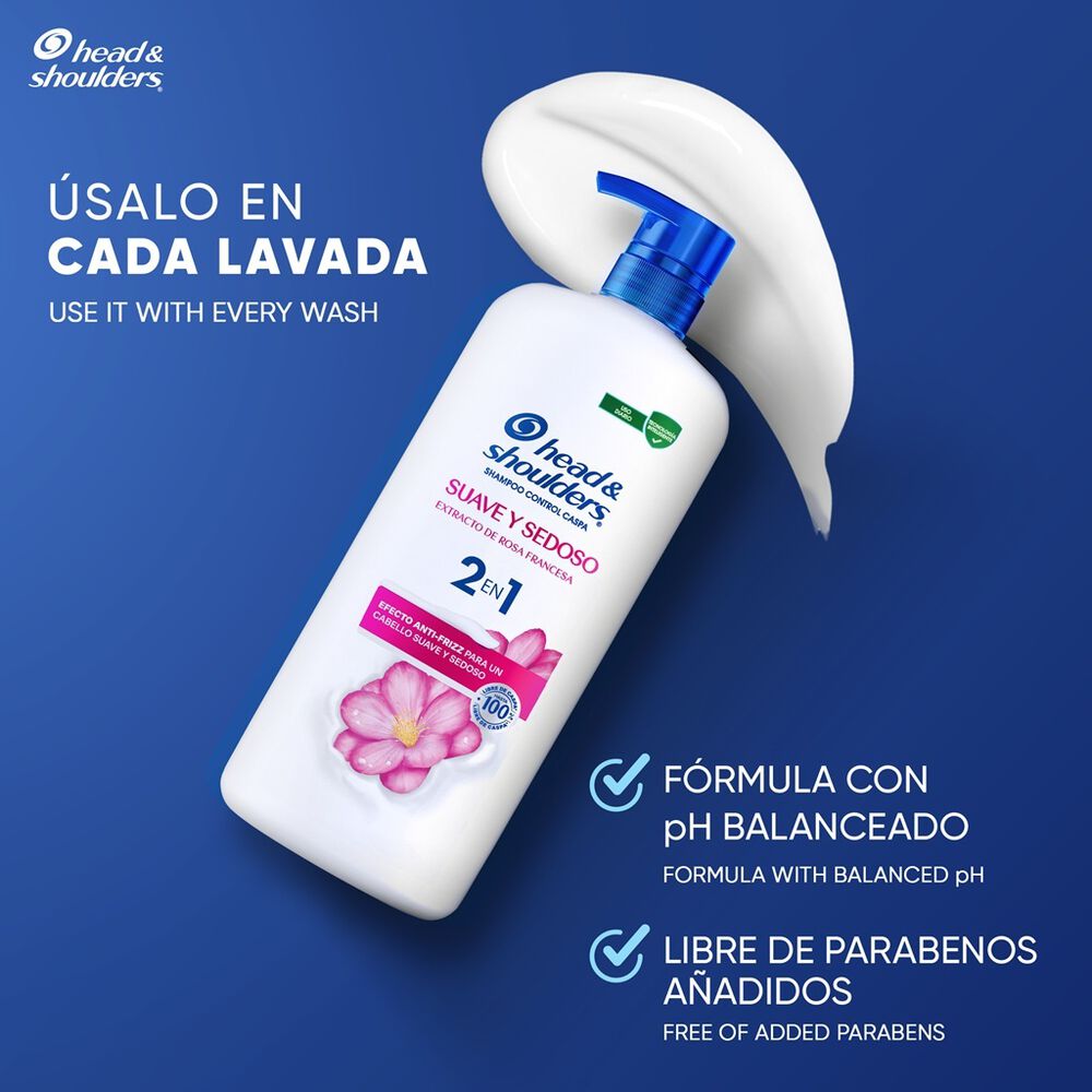 Shampoo Suave Y Sedoso Head & Shoulders 1.19 L image number 1