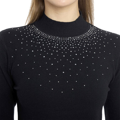 Sueter tejido negro talla EG Nine West