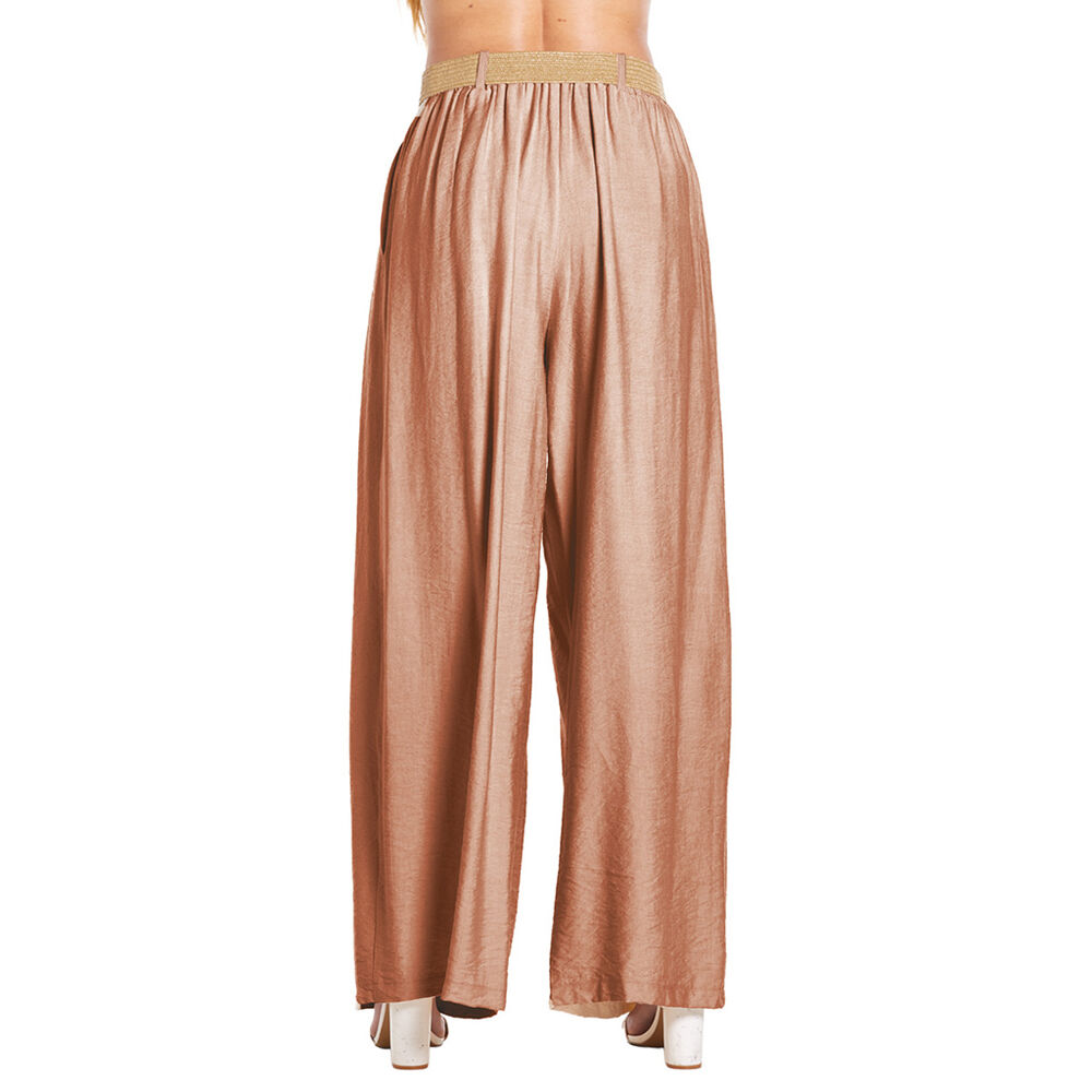Pantal&oacute;n Recto Liso con Cinturon Beige TM Ann Miller image number 1