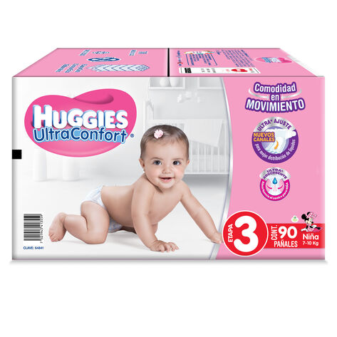 Pa&ntilde;al Etapa 3 Ni&ntilde;a Huggies UltraConfort 3/30 pzas