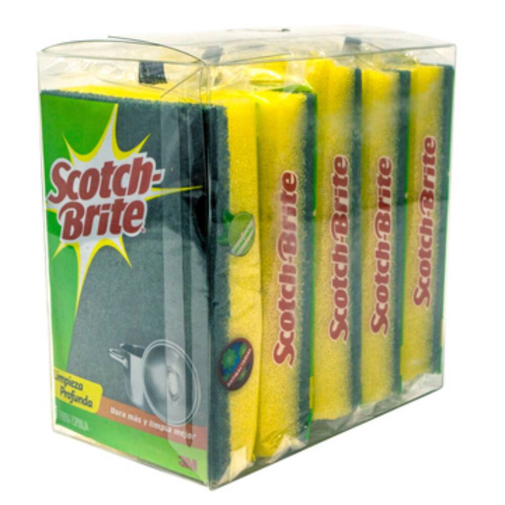 Fibra Esponja Scotch Brite 5 pzas image number 1