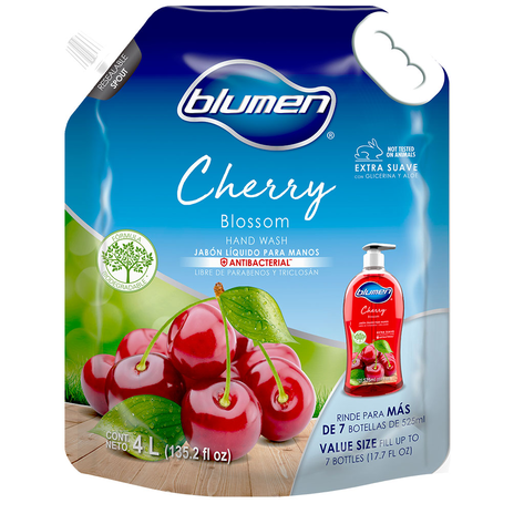 Jab&oacute;n L&iacute;quido Cherry Blumen 4 L