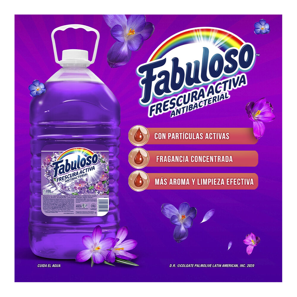 Limpiador L&iacute;quido Multiusos Lavanda Fabuloso 10 L image number 1