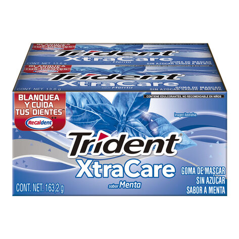 Chicles Trident Xtra Care Menta 12/13.6 gr