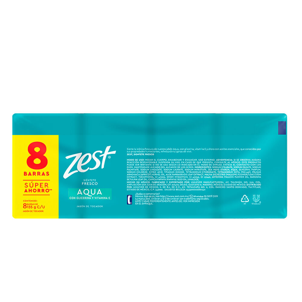 Jabon de Tocador Aqua Zest 8/135 gr image number 1