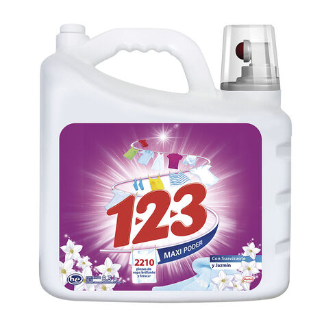Detergente L&iacute;quido Con Suavizante 123 9 L