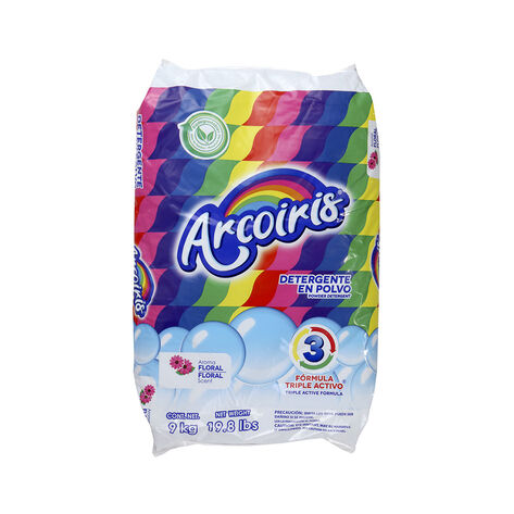 Detergente Multiusos En Polvo Arco&iacute;ris 9 Kg
