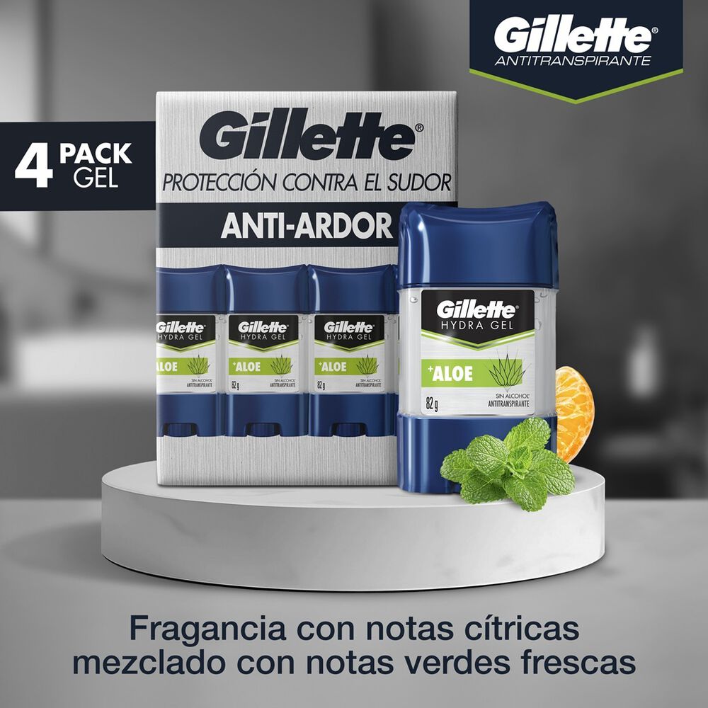 Antitranspirante Hydra Gel Aloe Gillette 4 / 82 gr image number 3