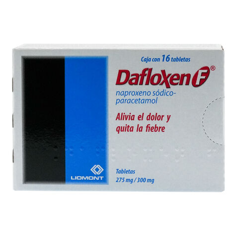 Dafloxen F 300/275mg Tab con 16
