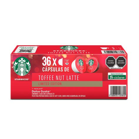 C&aacute;psulas Toffee Nut  Latte Starbucks 1/36 pzs