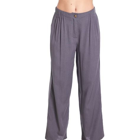 Pantal&oacute;n Recto Liso Gris Talla EG Ann Miller