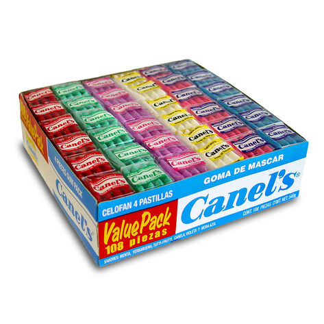 Chicle Surtido 4S Canels 108 pzas